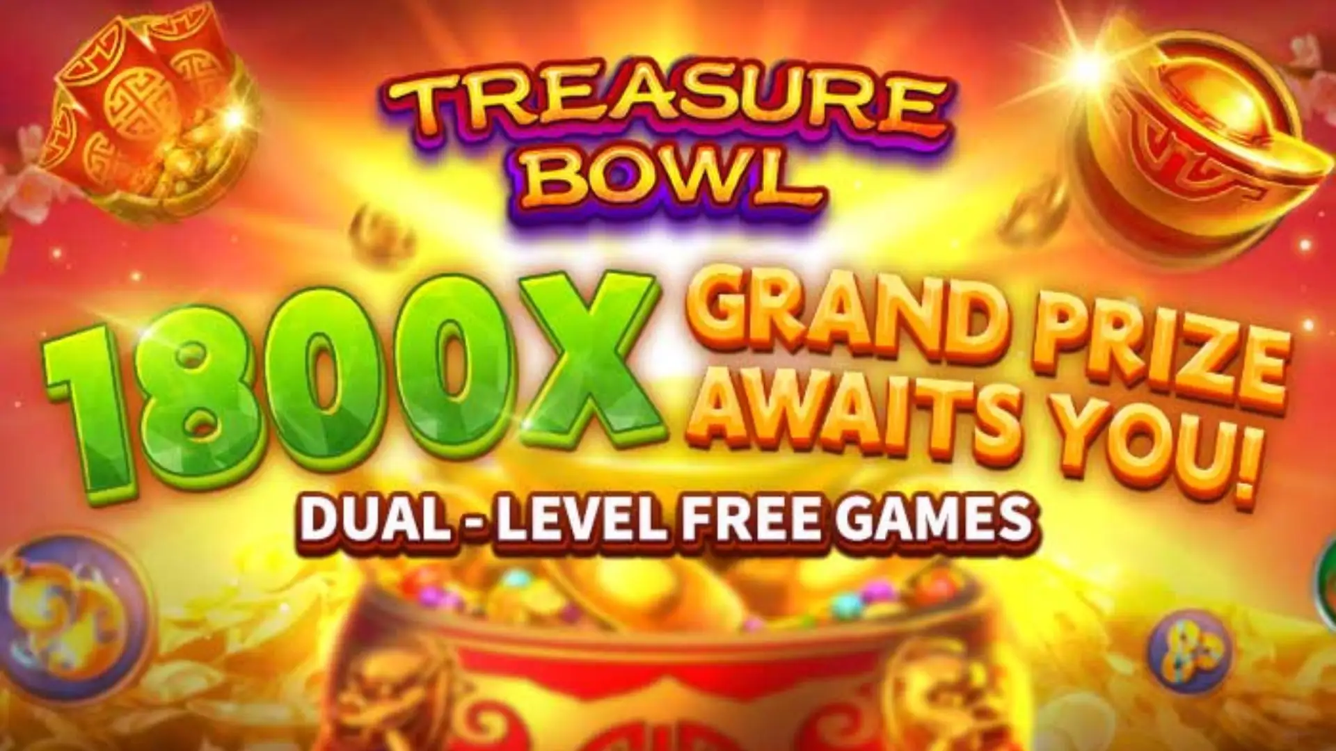 Multiplicadores Treasure Bowl ookkmk - 7777x Máximo com Tigela Dourada